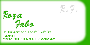 roza fabo business card